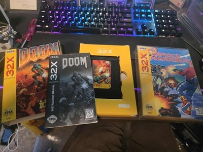   SEGA 32X Lot   DOOM CIB Complete + Space Harrier SEALED   Genesis 32X Bundle