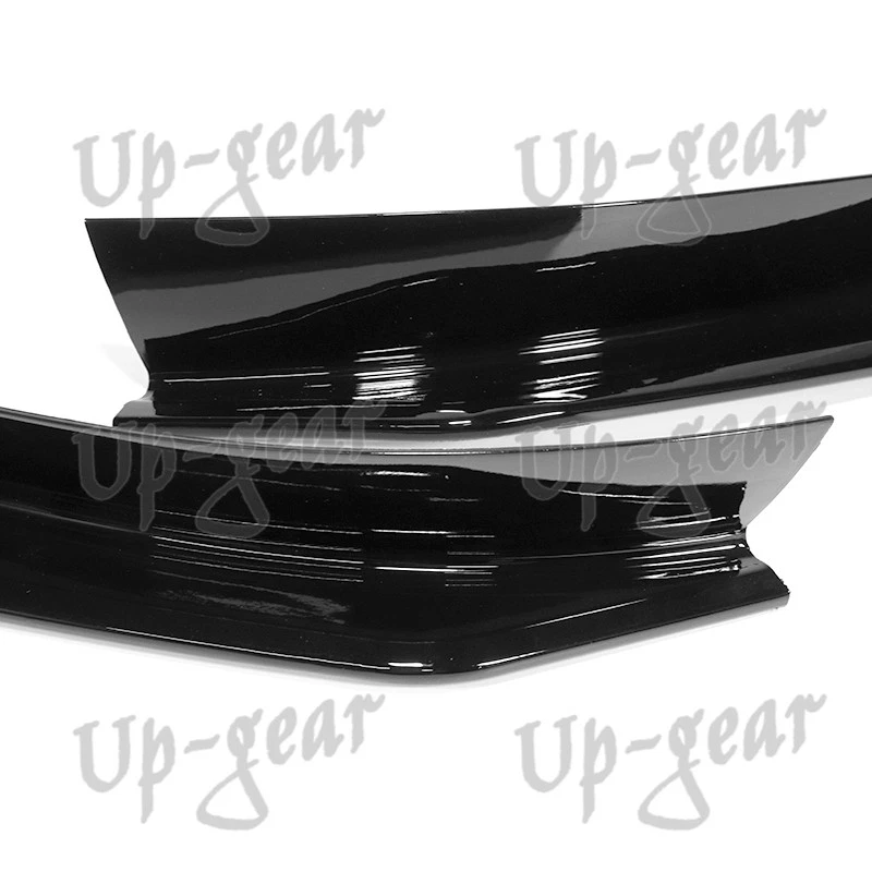For 2004-2008 Mazda RX-8 MS-Style Painted Black Front Bumper Spoiler Lip Kit 2PC - Imagem 2 de 4