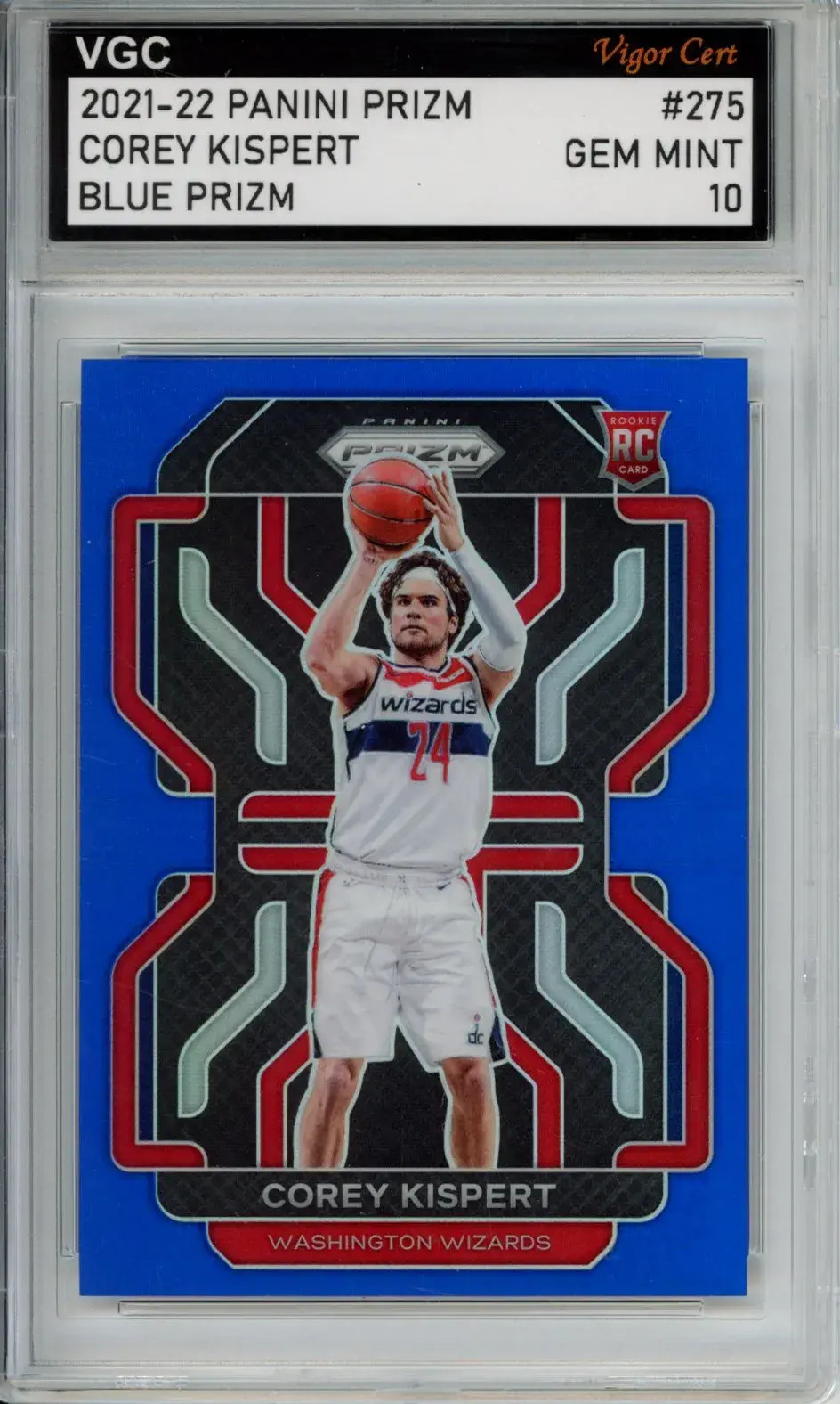 2021-22 PANINI PRIZM BLUE PRIZM #275 COREY KISPERT ROOKIE /199 VGC MINT 10 J83