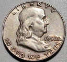 1958-D 50C Franklin Half Dollar