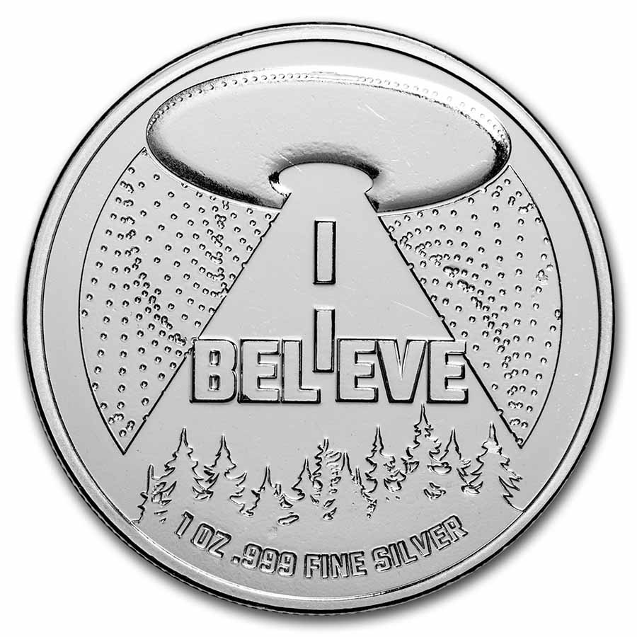 1 oz Silver Round - Space Aliens 