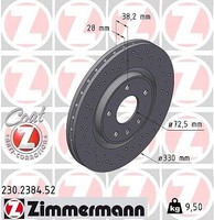 2X Zimmermann Bremsscheibe Vorderachse U.A. FüR Chrysler, Dodge, Fiat, Lancia