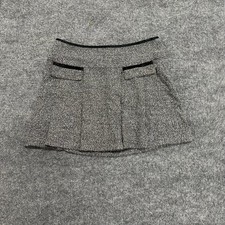 Studio Y Skirt Womens Size 11/12 Black White Viscose Blend Pleated Mini USA Made