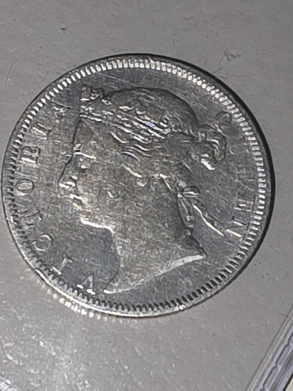 1899 Straits Settlements 20 Cents Coin