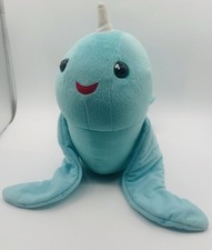 Fingerlings Nikki Light Blue Glitter Interactive Plush Narwhal WowWee 14" Works