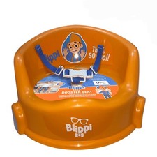 Blippi 15 In Toddler Feeding Booster Seat by Dream Gro. Orange Unisex Kids Chair