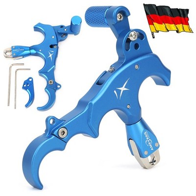 Bogenschießen Compoundbogen Release Aids 3/4 Finger Caliper Daumen Jagdbogen DE