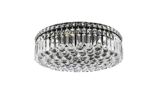 Elegant Lighting Maxime 20" 6 Light Royal Crystal Flush Mount - Picture 3 of 9