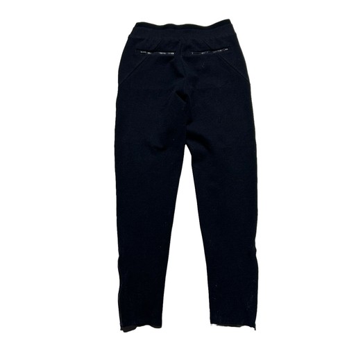 Athleta Venice Heathered Pintuck Pants Womens Small Tall Black Ankle Zip Casual - Picture 2 of 10