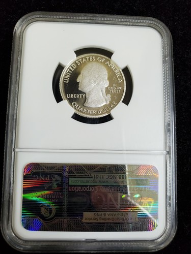 2010-S Silver Proof Mount Hood N.F. Quarter NGC PF69 Ultra Cameo- Brown Label - Picture 2 of 2