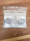 Lot of 2 Civil War US Coins Colorized Uncirculated Kennedy Half Dollars w COA