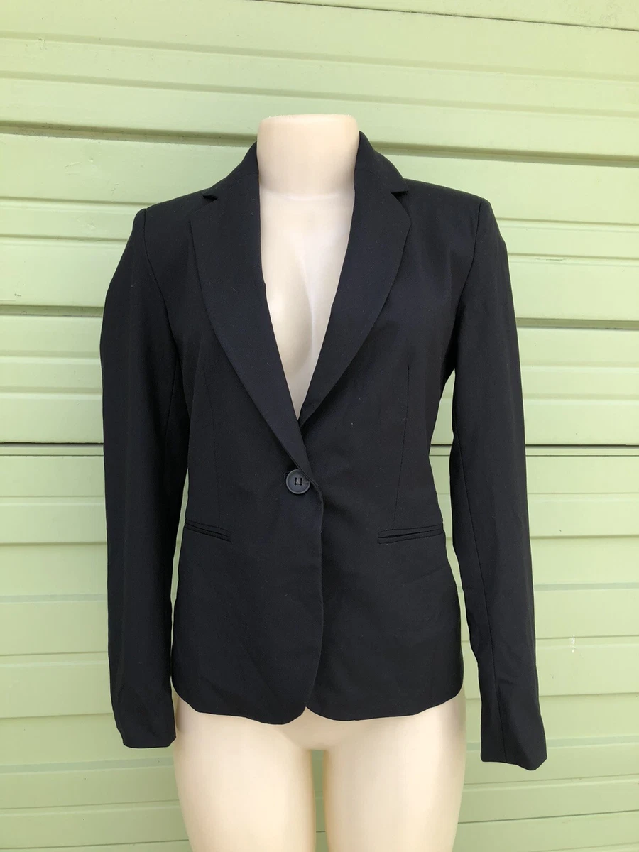 Women&#039;s Black Blazer Suit COLLARED Jacket SLEEVE SIZE 2 2467 | eBay