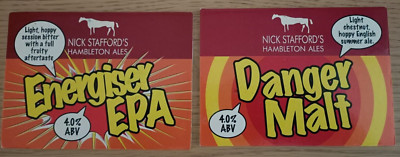 HAMBLETON ALES 2 x einzelne Real Ale Pump Clip Fronten - MAN CAVE - HOME BAR