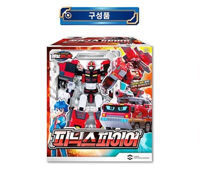 Metal Cardbot PHOENIX FIRE Red Truck Engine Transforming Robot Car