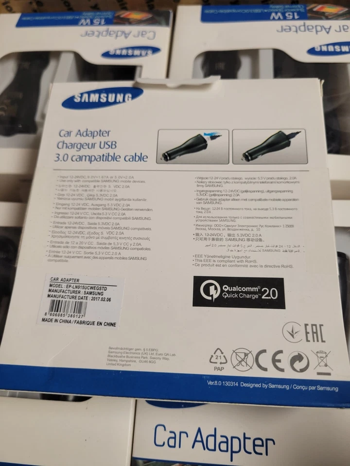 Samsung Car Adapter Charger Micro-USB 3.0 Compatible Cable (2017) New Boxed - Image 2 of 4