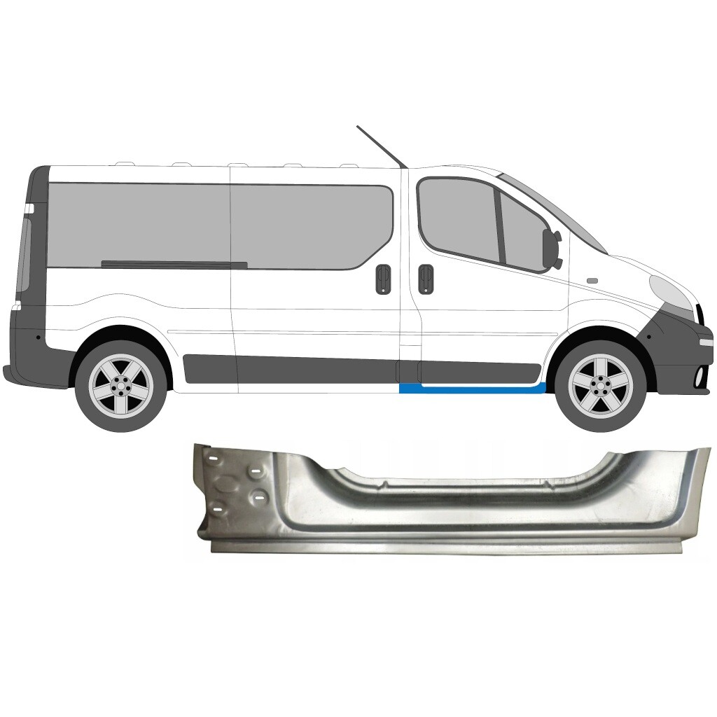 RENAULT TRAFIC VIVARO PRIMASTAR 2001- FRONT DOOR SILL REPAIR PANEL / RIGHT