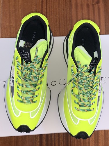 STELLA MCCARTNEY RECLYPSE WOMEN LOW TOP LIME SNEAKERS - Vegan Friendly -Size 8 - Picture 3 of 13