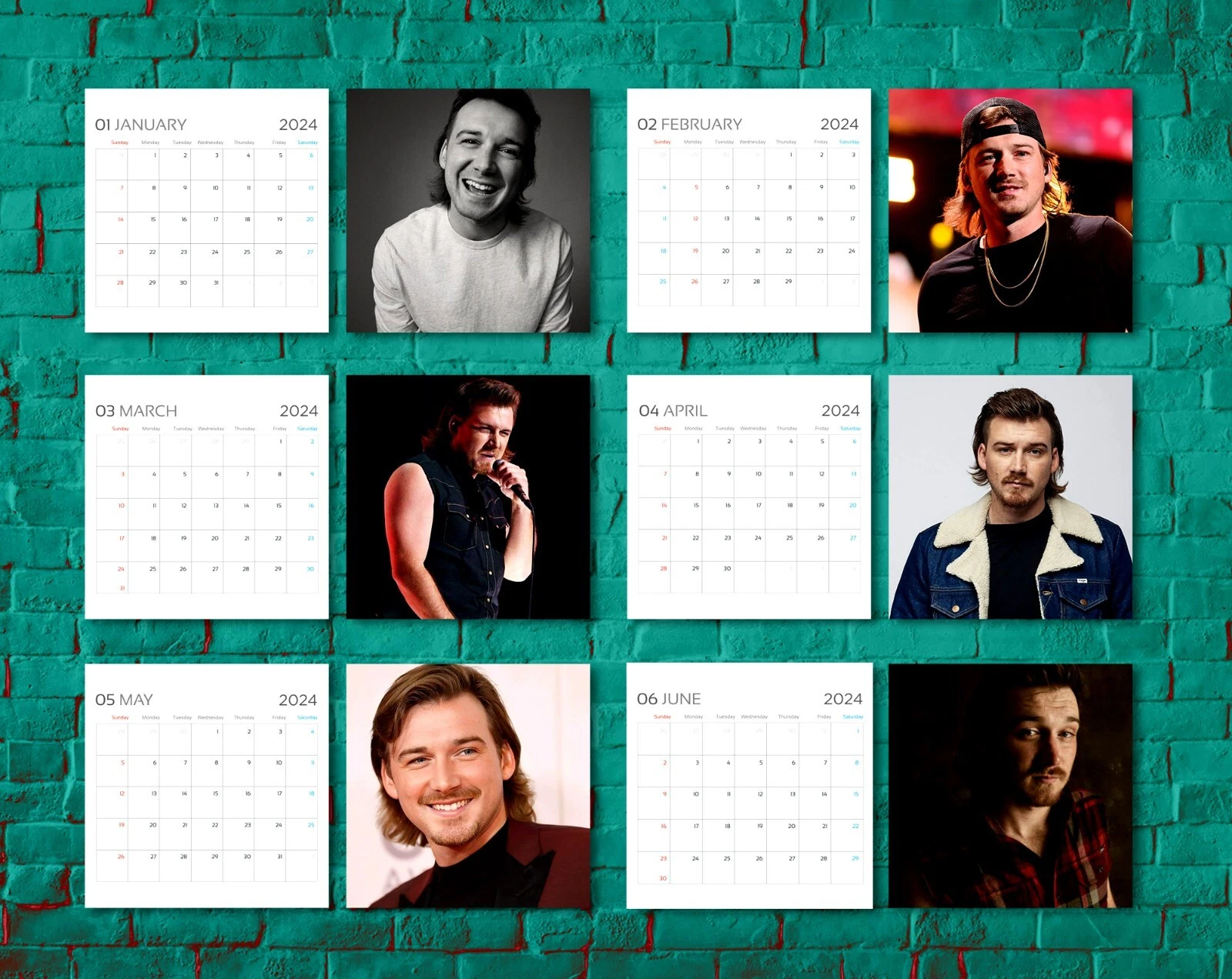 Wallen Western 2025 Wall Calendar
