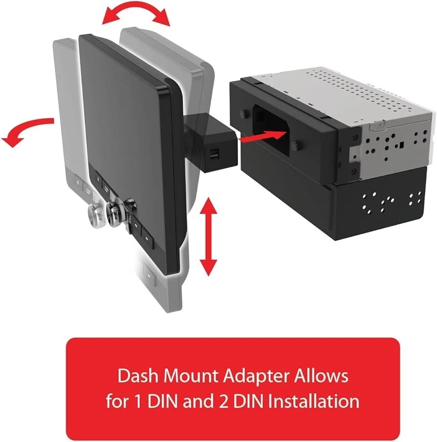 Dual DCPA813 8" Screen Car Stereo w/Wireless Apple Carplay & Backup Reverse CAM - Image 3 of 4