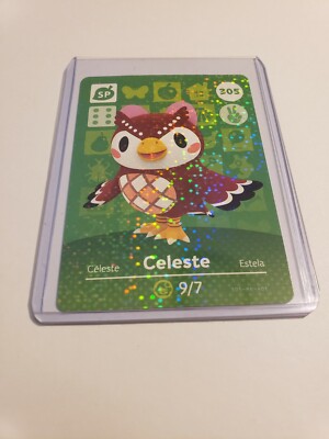 Celeste # 305 Animal Crossing Amiibo Card AUTHENTIC Series 4 NEW NEVER SCANNED!