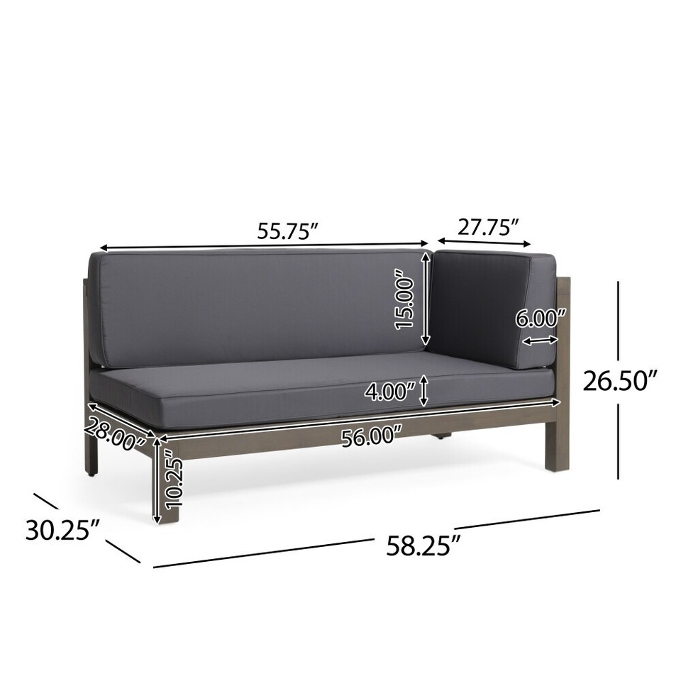Patio Xback Corner Bench,Conversation Set with Coffee eBay
