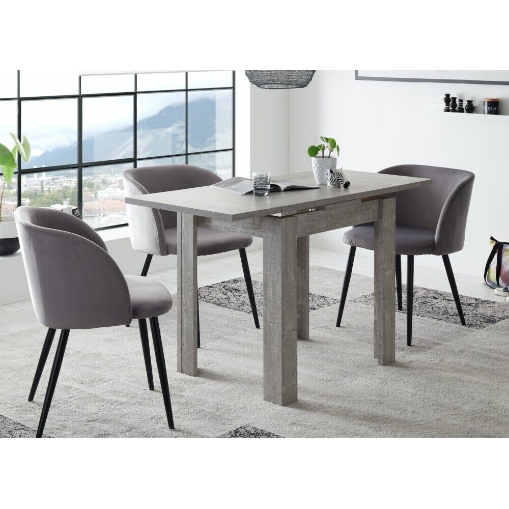 80 x 80 cm Tisch Esstisch Auszugstisch Küchentisch ausziehbar MONZI Weiß