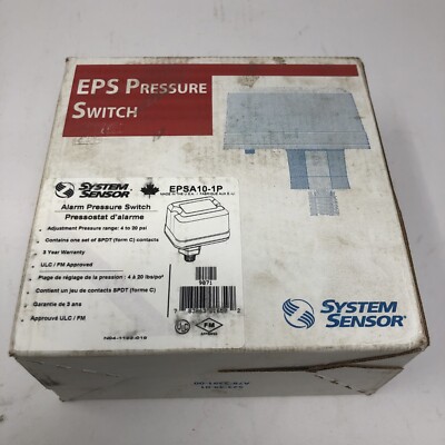 NEW System Sensor EPSA10-1P EPS Pressure Switch Sprinkler Alarm 4-20psi