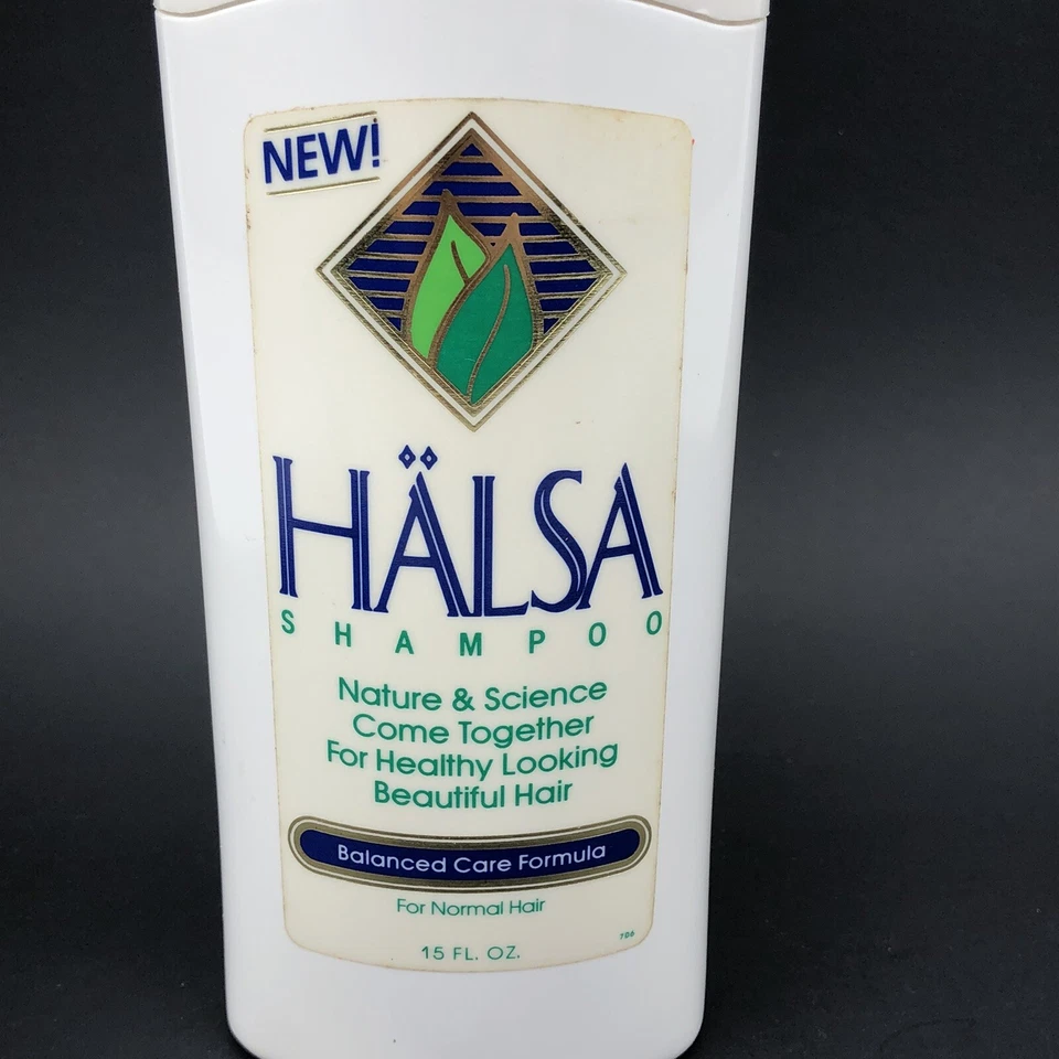 Champú Halsa Balance Formula años 80 botella de utilería verde 15 oz NOS años 80 90 Foto 2 de 4
