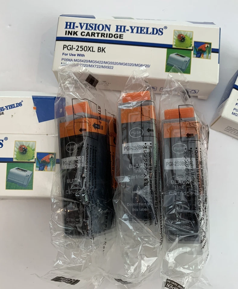 Compatible con HI-Vision PGI-250XL, Cartucho de Tinta Negro Repuesto Lote de 3 Precintados Foto 2 de 3