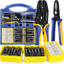 Haisstronica 25PCS Solar Crimping Tool Kit, 20 Pairs MC4 Connectors Awg14-10(2.5