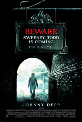 SWEENEY TODD MOVIE POSTER 2 Sided ORIGINAL Advance 27x40 JOHNNY DEPP TIM BURTON