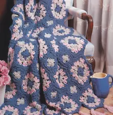 Afghan Crochet Pattern COTTON CANDY 12-Hour Time Savers