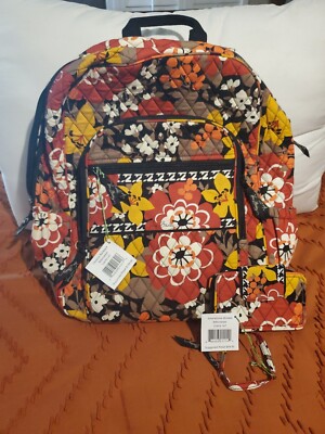 Vera Bradley Brown and Orange Floral Backpack m_684cded93509d1c613490ac7.jpg main image 2