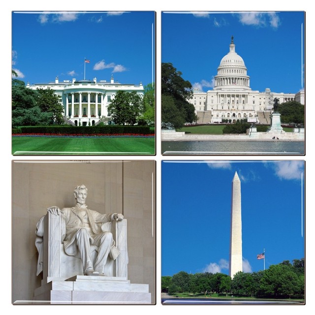 Washington Dc Coaster White House Capitol Building Lincoln Or
