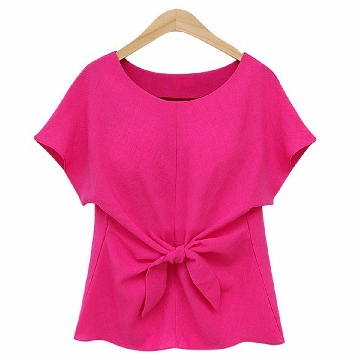 Independiente sequía imperdonable New Fashion Womens Ladies Short Sleeve Casual Chiffon Shirt Tops Blouse  T-Shirt | eBay