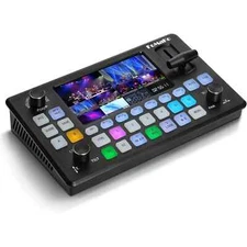 FoMaKo Video Mixer Switcher 5.5 inch FHD LCD Screen 4-Channel HDMI Live Streamin