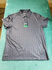 Chaps Polo Shirt Sz Large Mens Blue Short Sleeve Golf Casual Preppy Stretch NWT