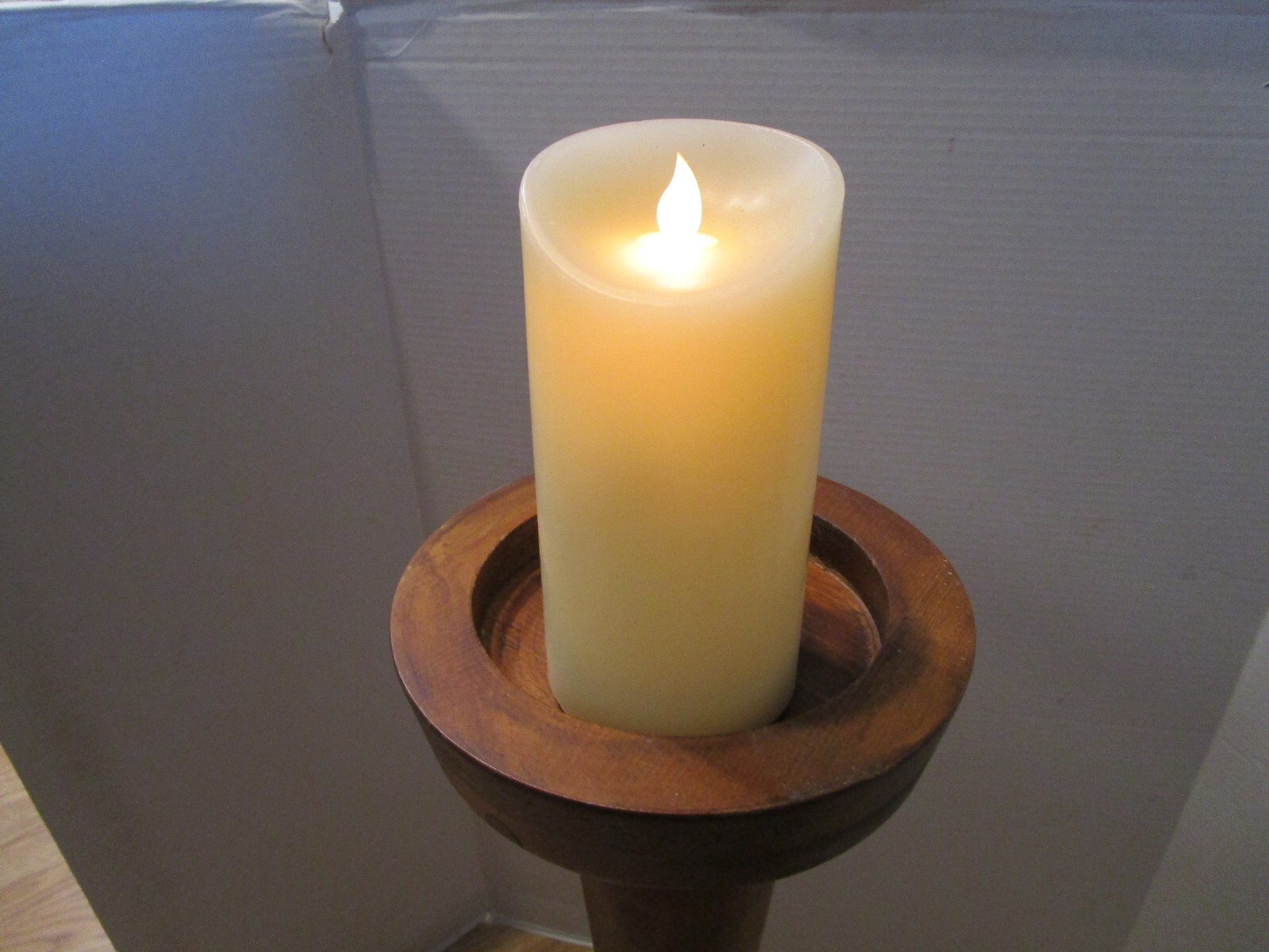 Antique Handcrafted Wood Pedestal Column Fern Stand Pillar Signed USA