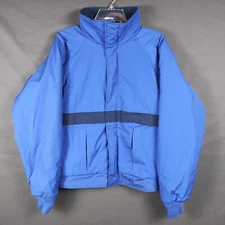 Vintage 80's Woolrich Heavy Puffer Jacket Blue Made in USA Mens Size M
