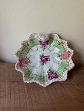 Antique Nippon Hand Painted Porcelain Shell Shaped Dish