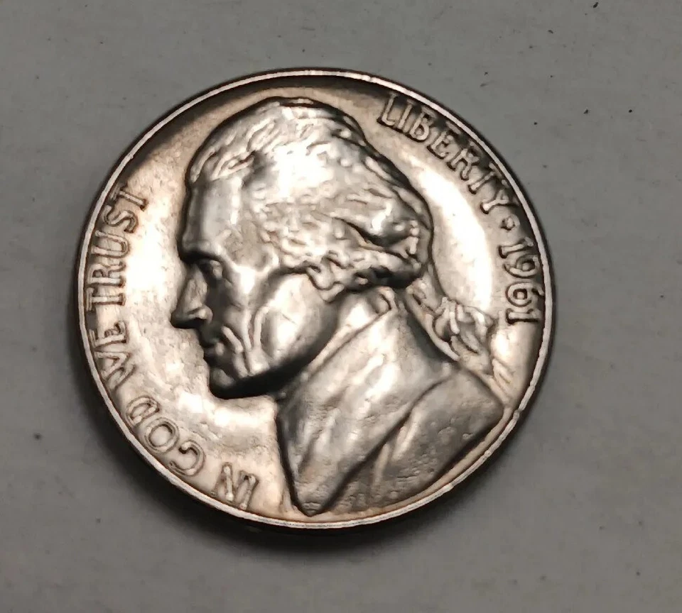 1961 Jefferson Nickel. Beautiful Matte Finish!! Some Steps - Image 2 of 4