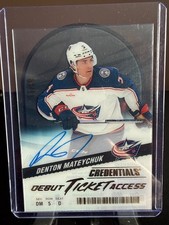 Denton Mateychuk 2024-25 UD Credentials Acetate Debut Ticket Access RC Auto /99