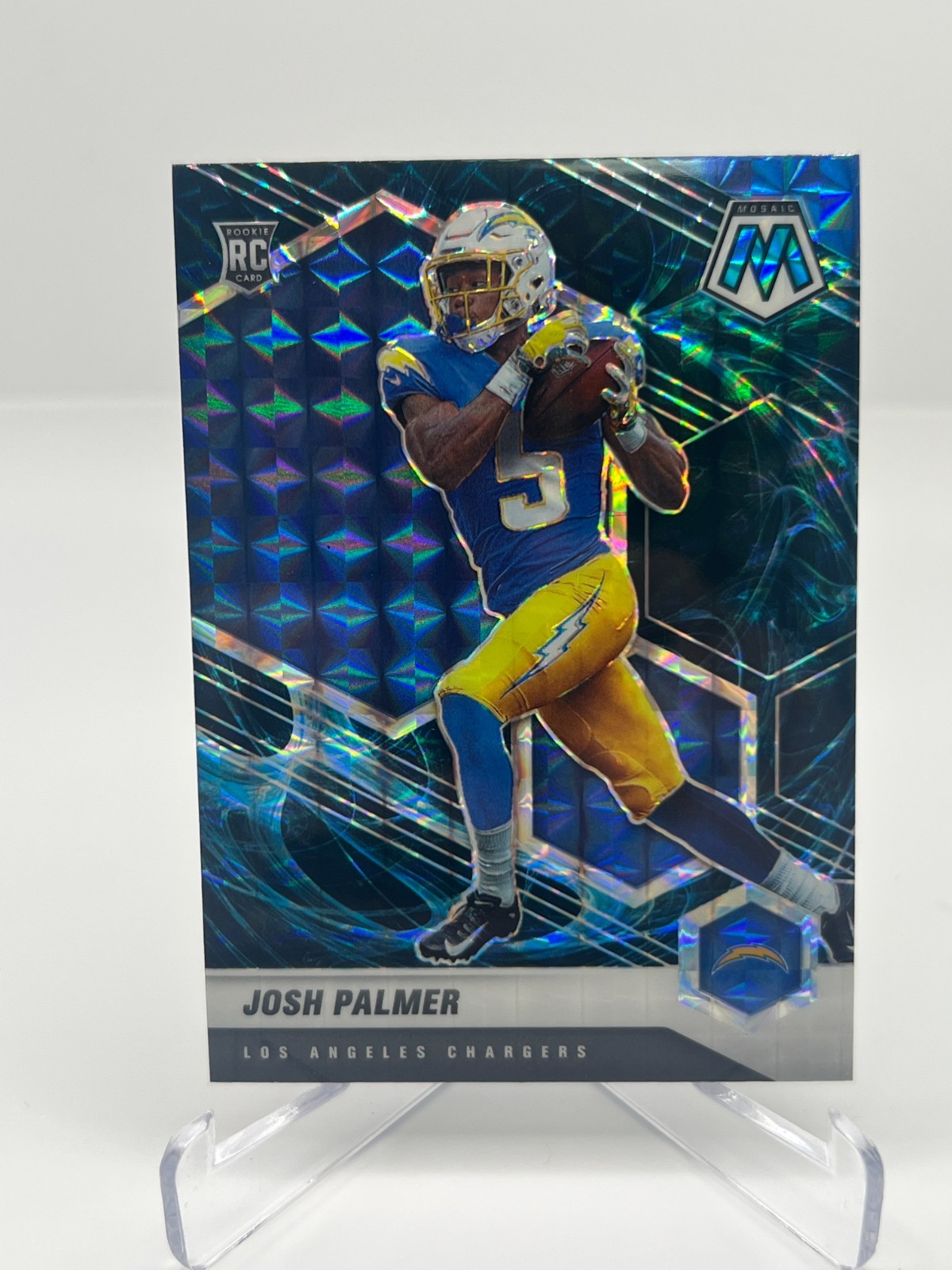 2021 PANINI MOSAIC FOOTBALL JOSH PALMER RC GENESIS NO. 329 CHARGERS