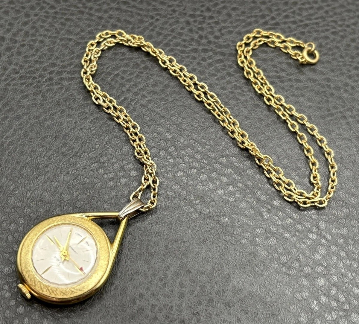 Sheffield pendant necklace swiss made  pocket watch VINTAGE SHEFFIELD SWISS MADE 1J PENDANT POCKET WATCH W/CHAIN  main image 3