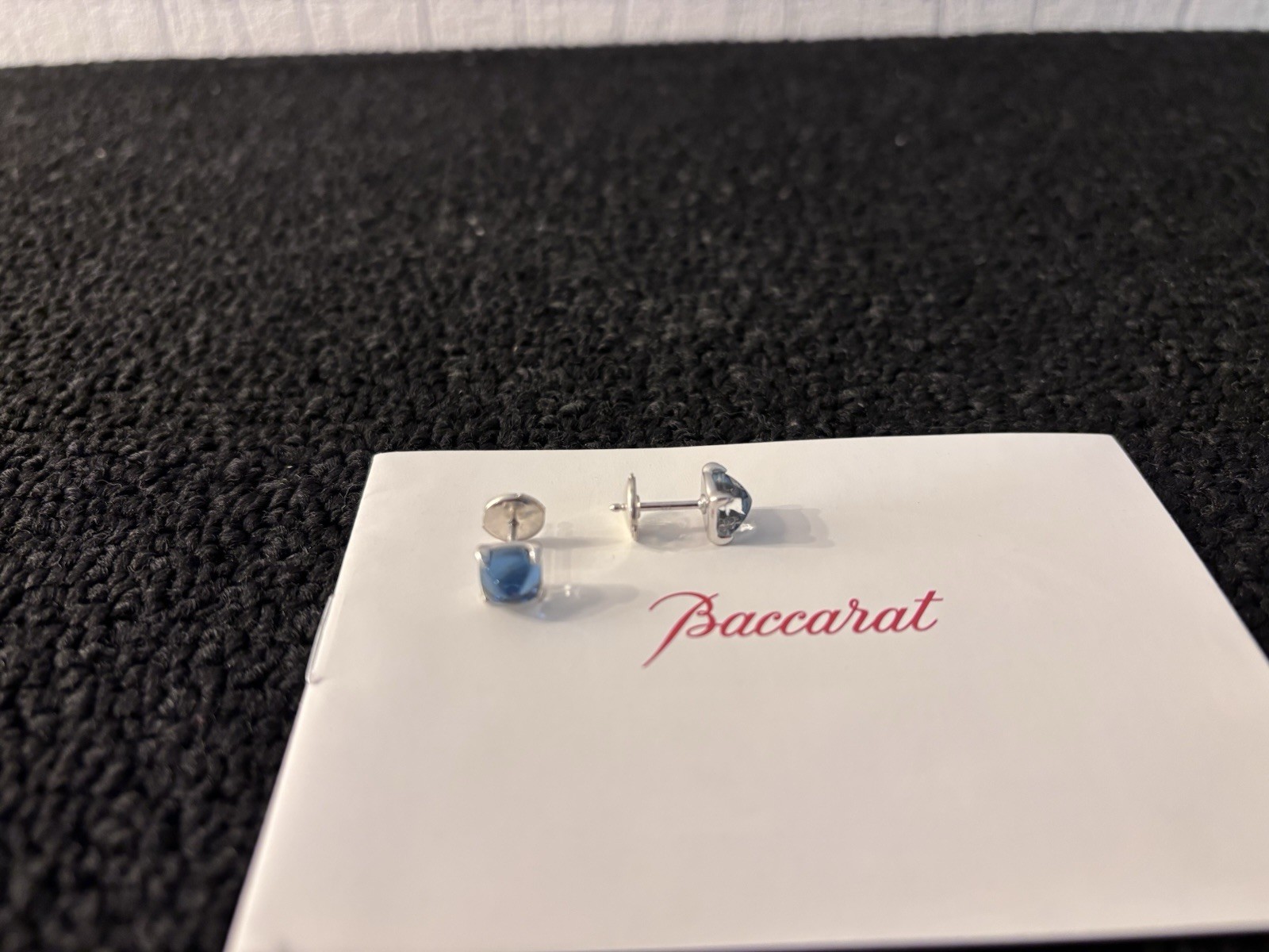 Stud Earrings Model Medici Blue Light IN Crystal Baccarat Mod1-image