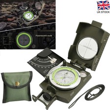 Outdoor Camping Professional Military Army Metal Sighting Clinometer Compass UK