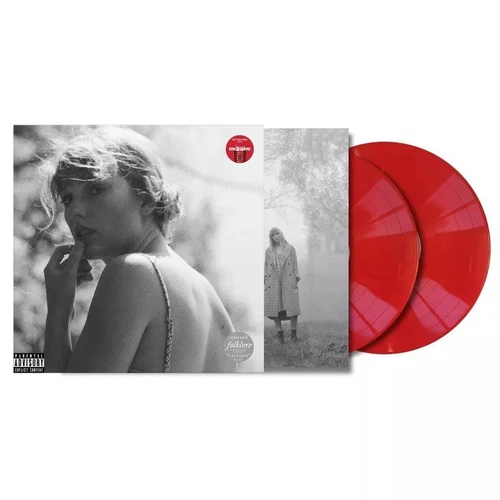 TAYLOR SWIFT ‎FOLKLORE RED VINYL USA TARGET EXCLUSIVE LIMITED EDITION 2LP SEALED