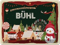 Blechschild 30X40 Cm WeihnachtsgrüßE Aus BüHl Weihnachten Fest Deko Geschenk Met