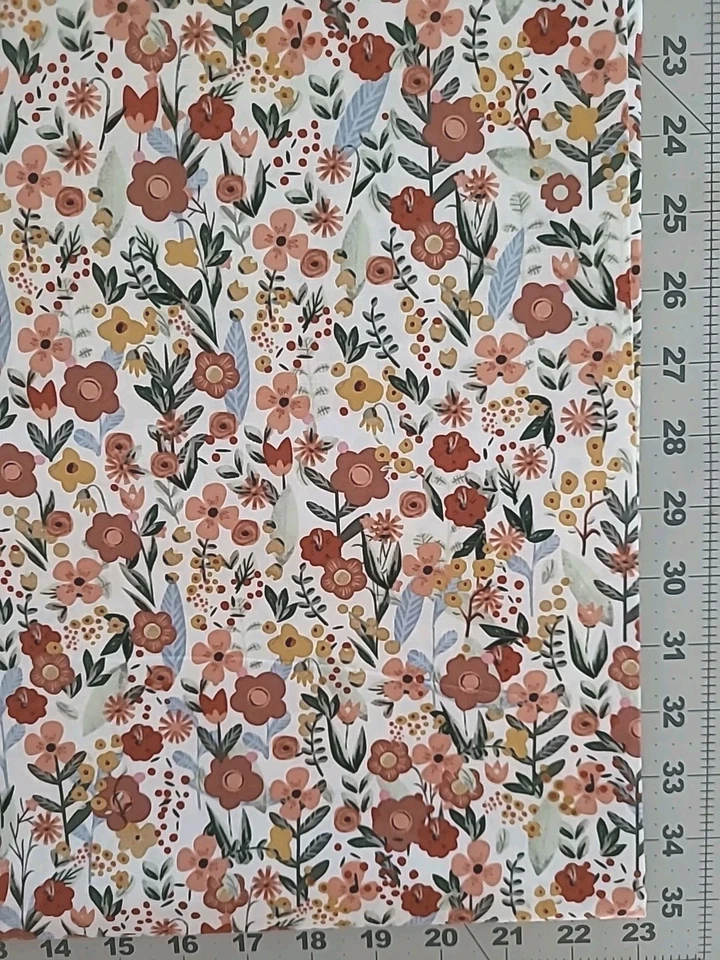 Otoño Otoño Moderno Floral Tela de Algodón Hermano Hermana Diseño Estudio 2 Yardas 23 Pulgadas Foto 2 de 4