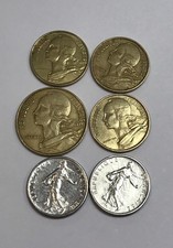 1966-1969 French Coins 3- 10 Centimes, 1- 20 Centimes , 2 - 1/2 Francs￼￼